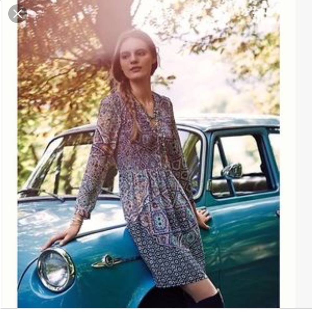 EUC maeve amethyst tile dress medium anthro